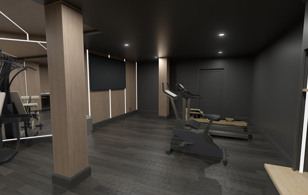 Gym with wood floor 2