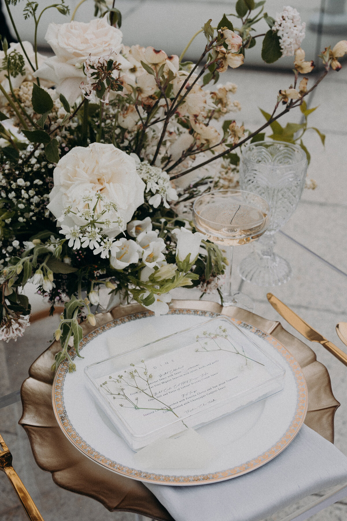 Luxury wedding tablescape