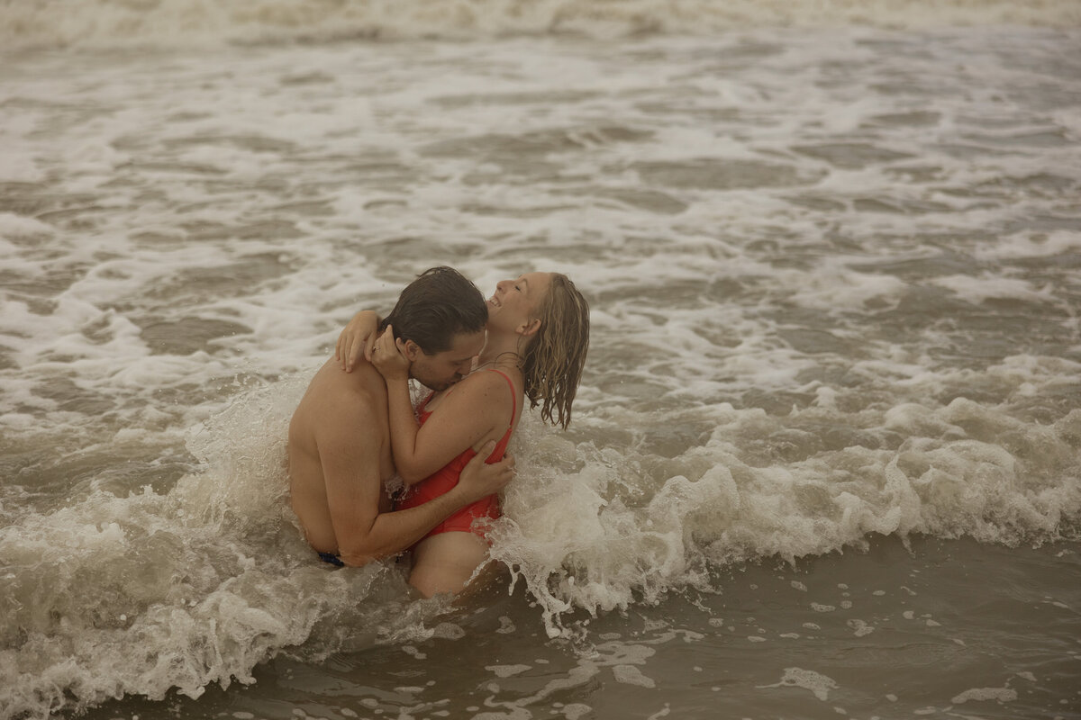 couples beach session st augustine florida