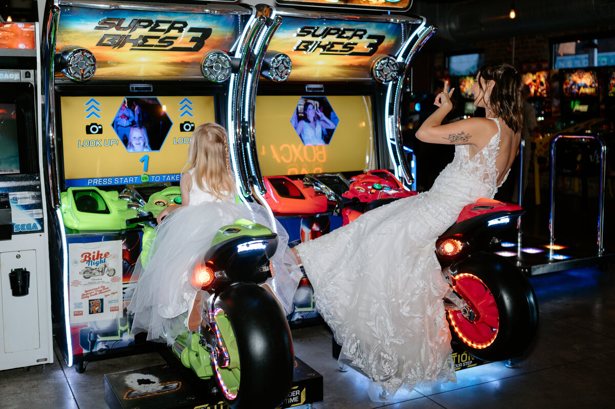 box car arcade wedding