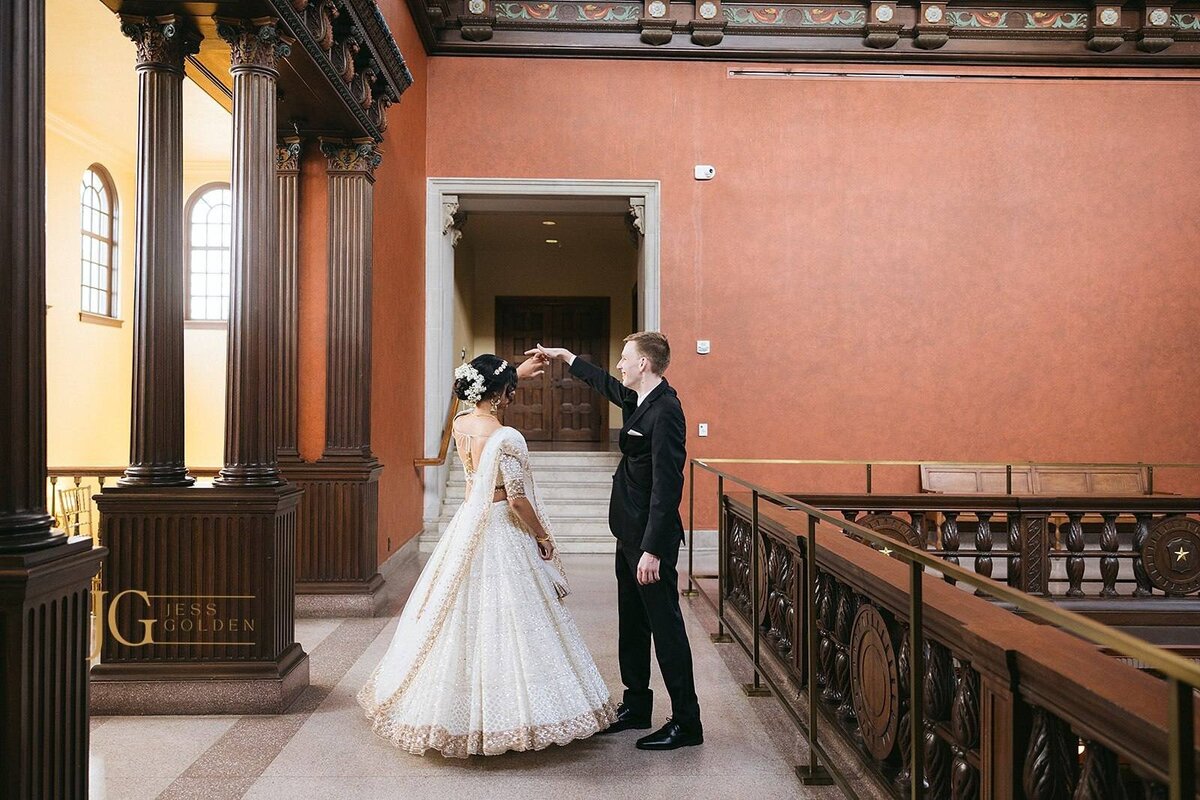 houston wedding planner - indian fusion library wedding - Lillie Jane Designs - Julia Ideson Library6