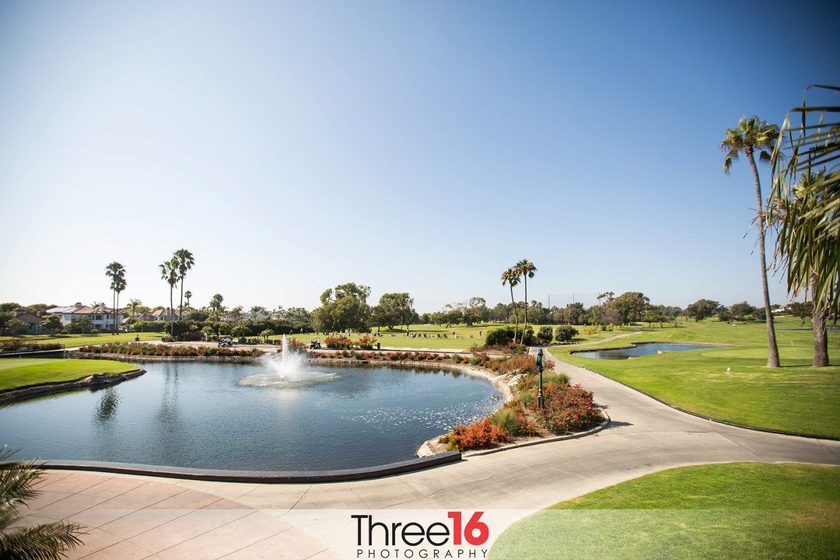 Beautiful golf course lake at the SeaCliff Country Club in Huntington Beach