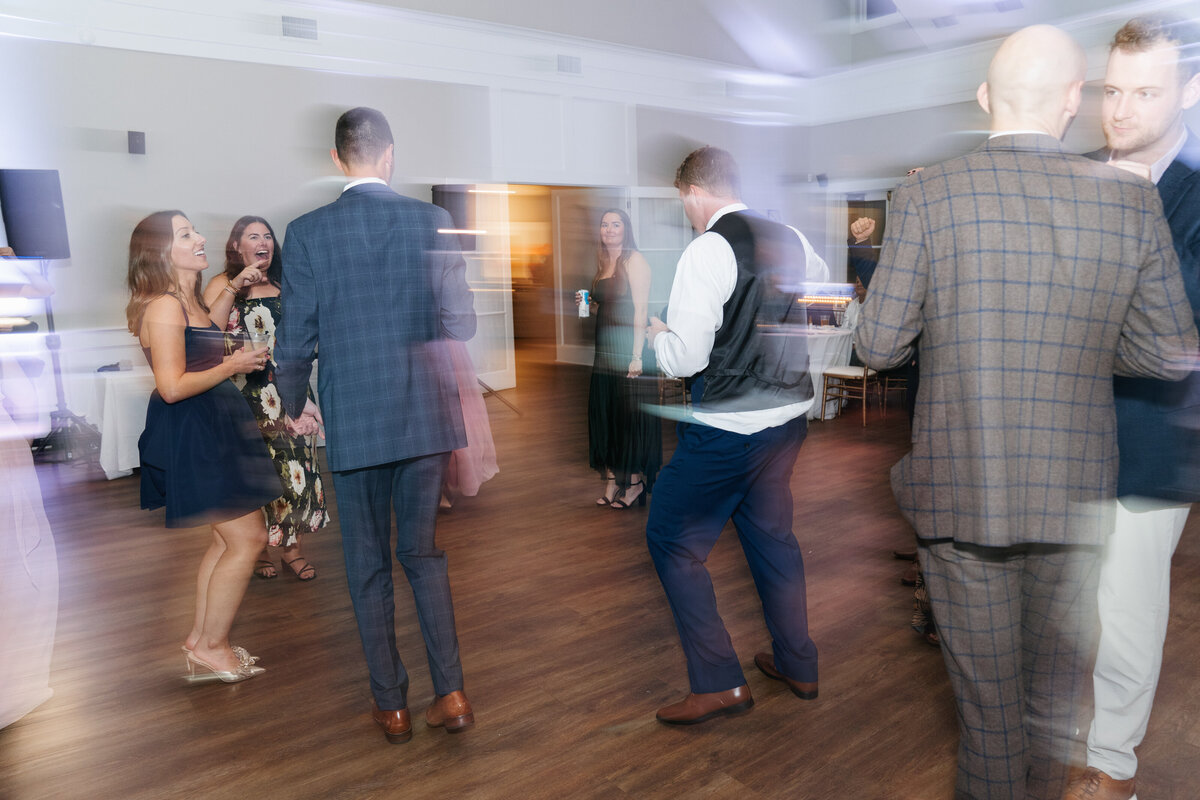Candid wedding reception moments at Waverly Oaks in Plymouth