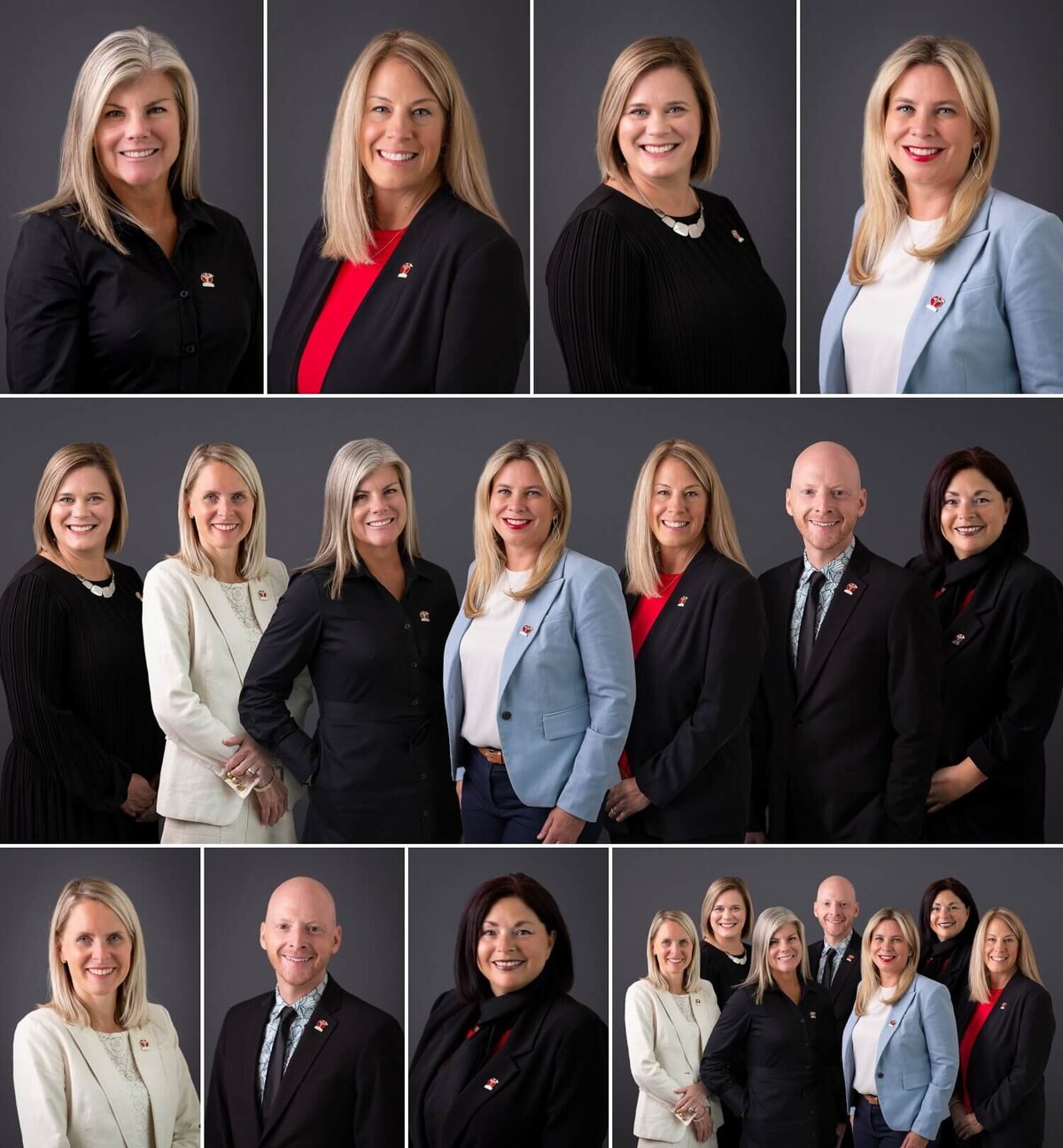 a collage of headshots of school board officials captured on location by Ottawa corporate photographer JEMMAN photography