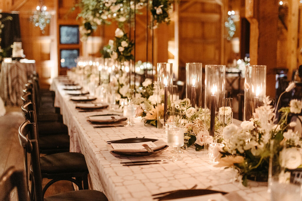 24 - Mision Lago Estate Wedding Reception Head Table Tablescape - Tampa Bay Wedding Planner