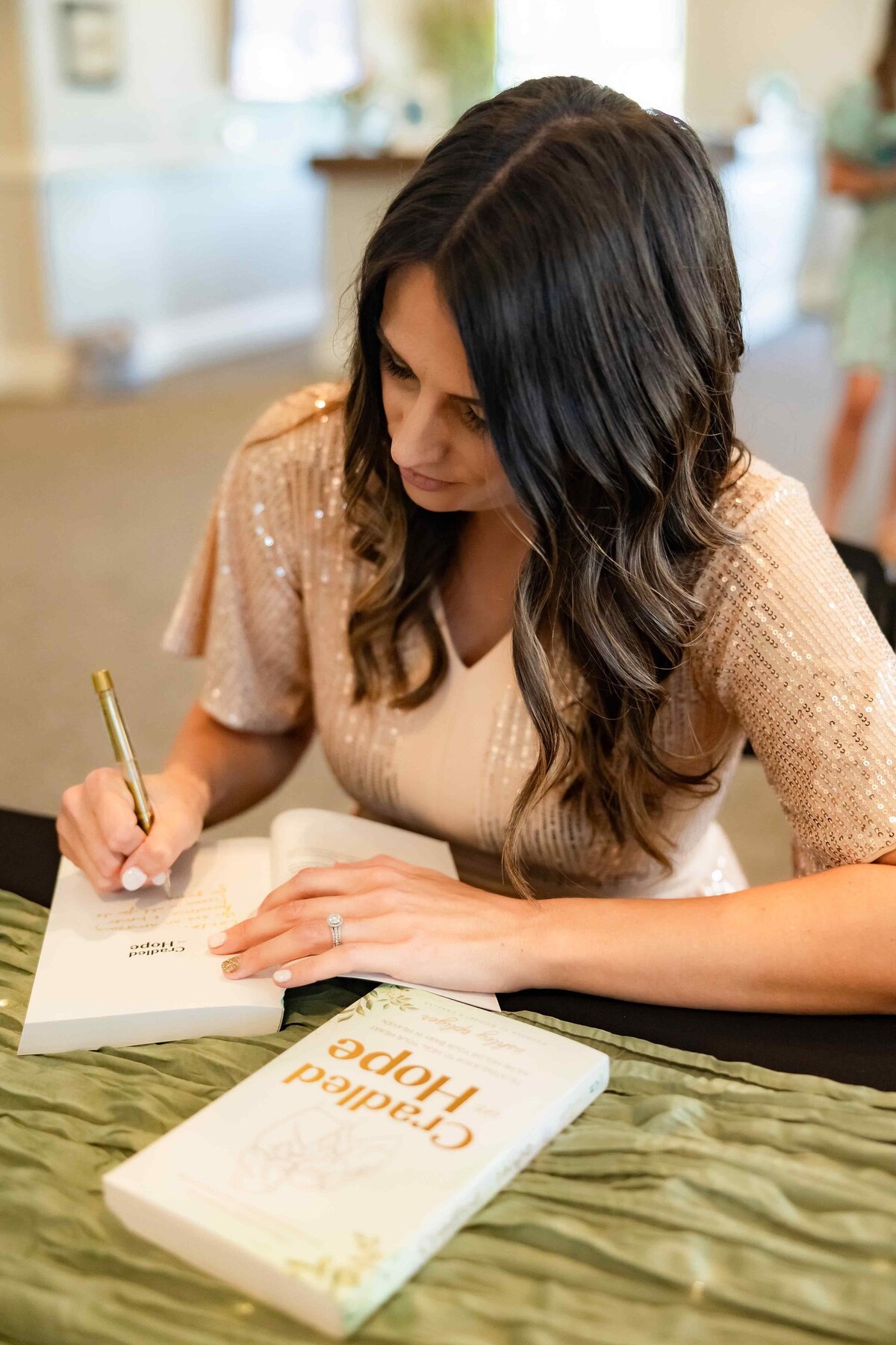 Ashley Opliger Cradled in Hope Book Launch Party, biblical book for grieving moms, miscarriage, stillbirth, infant loss, christian author (118)