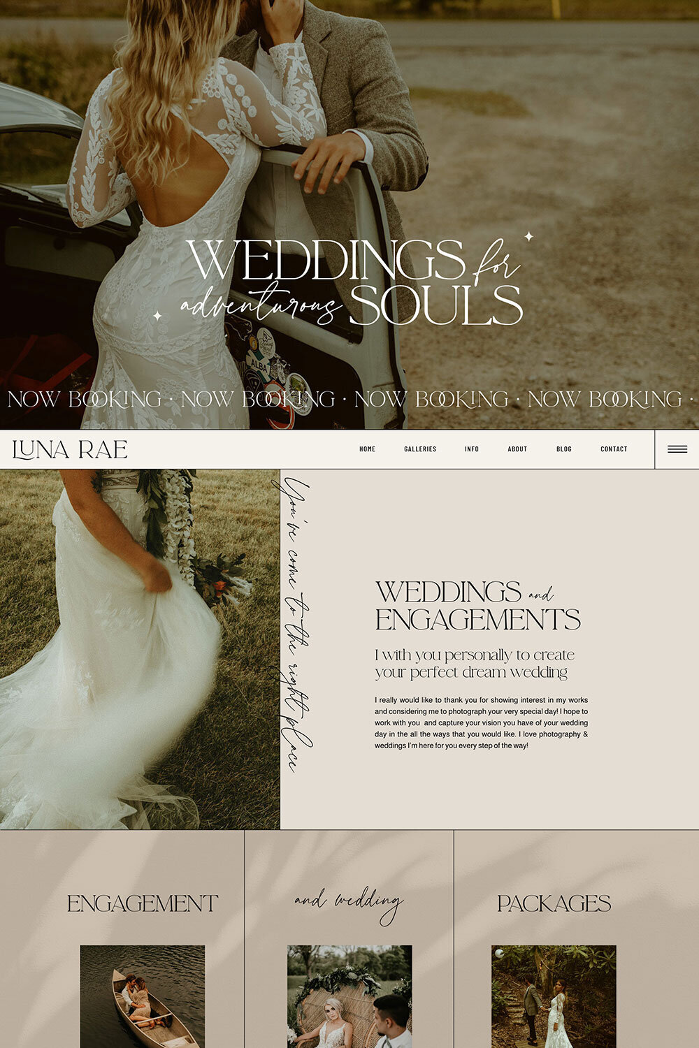 Showit website template for wedding photographers Luna Rae Showit website template for wedding photographers Luna Rae