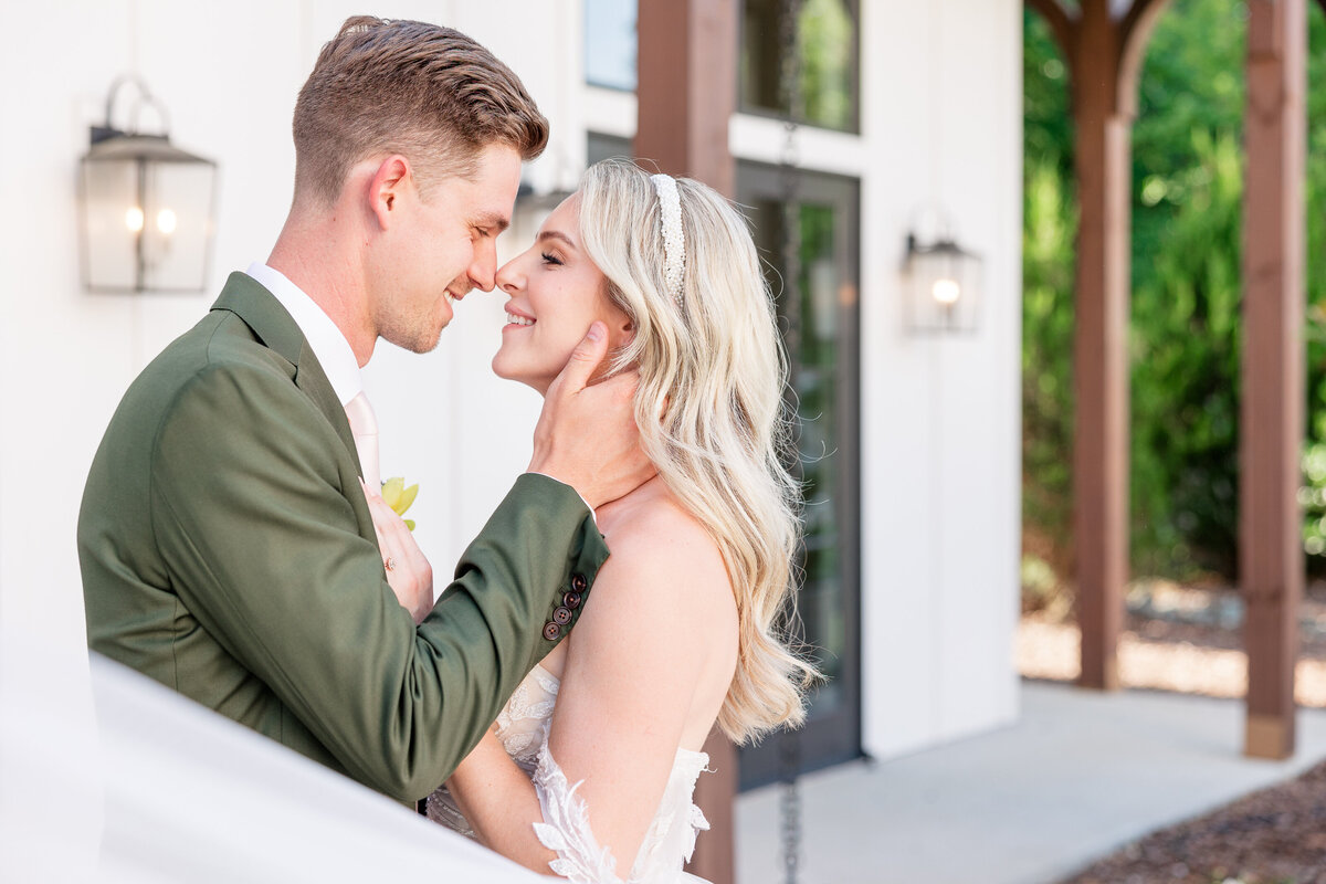 romantic bride and groom portraits