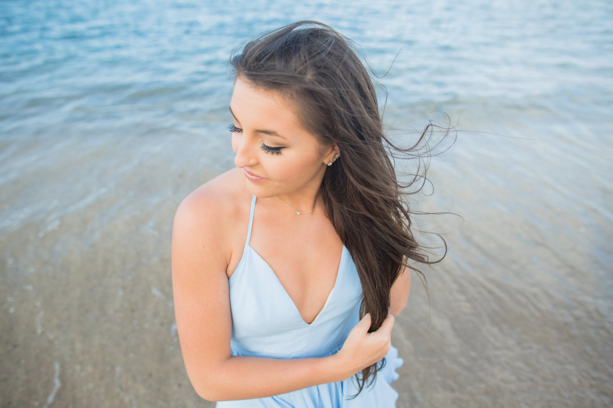 Kauai Senior Portraits on the beach near Poipu