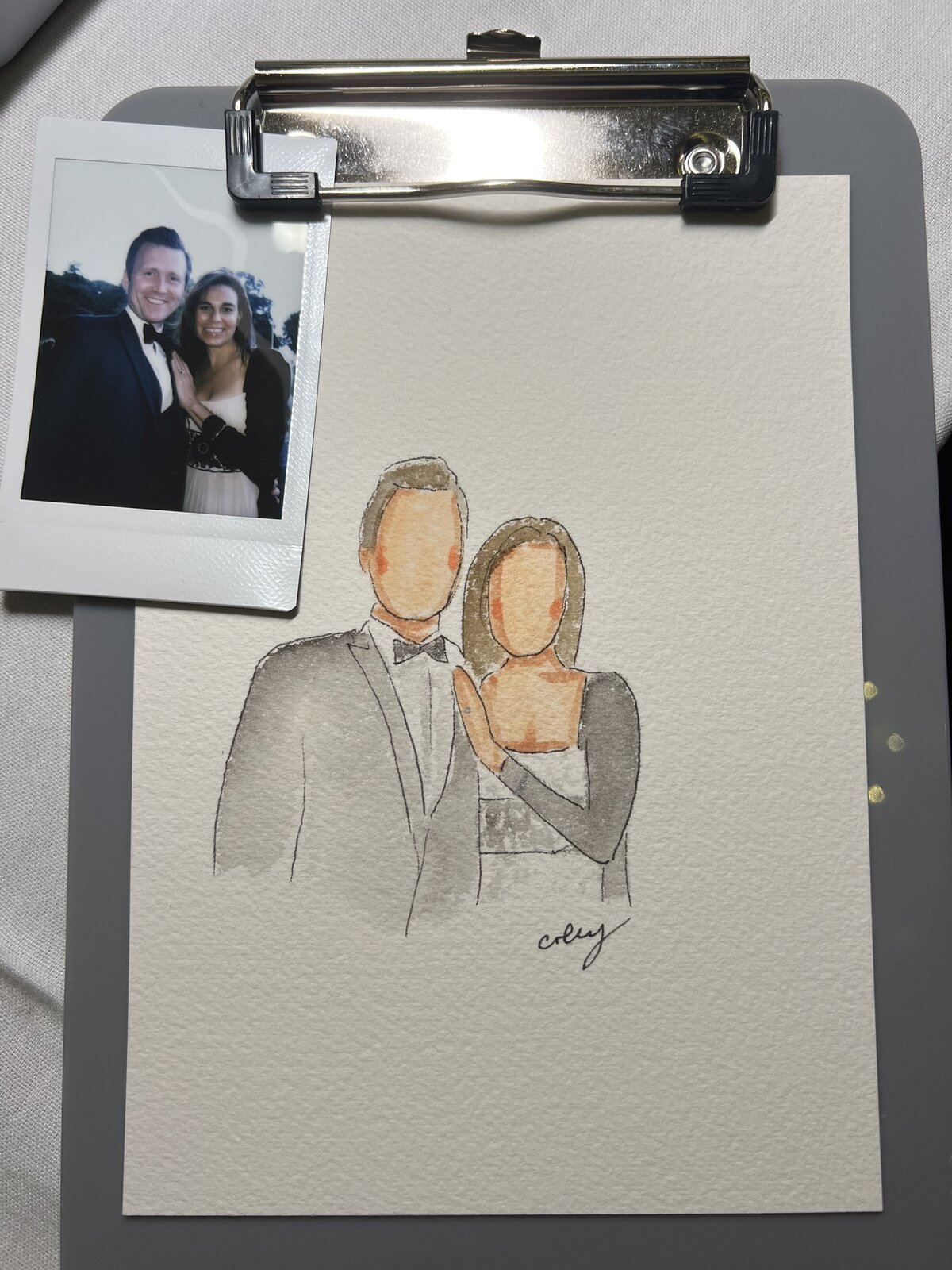 Watercolor wedding art
