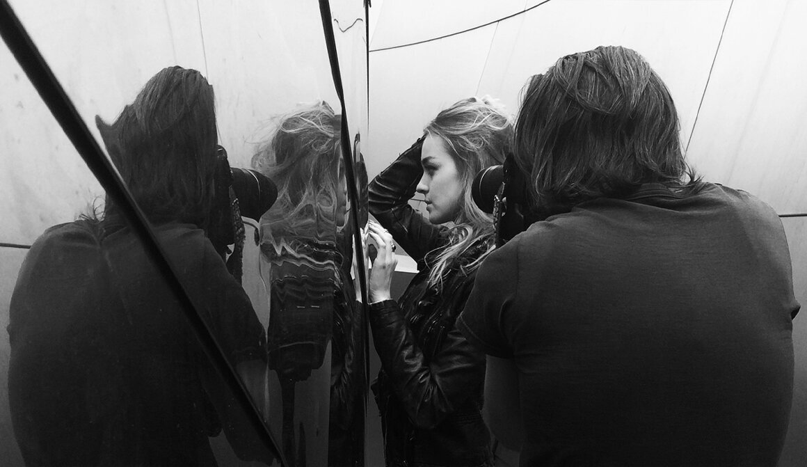 Olivia Rose Keegan black and white behind the scenes photo Mark Maryanovich photography Los Angeles
