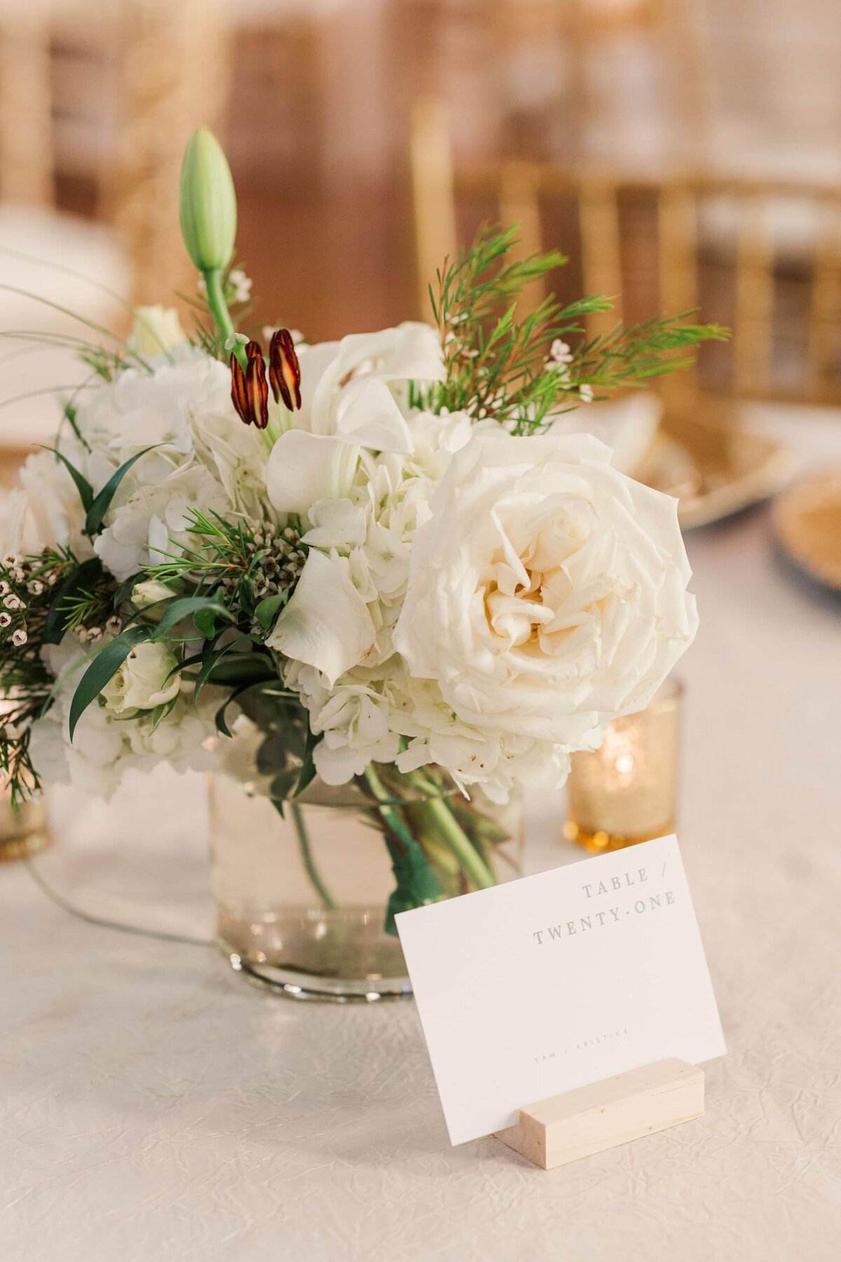 Centerpiece with placecard