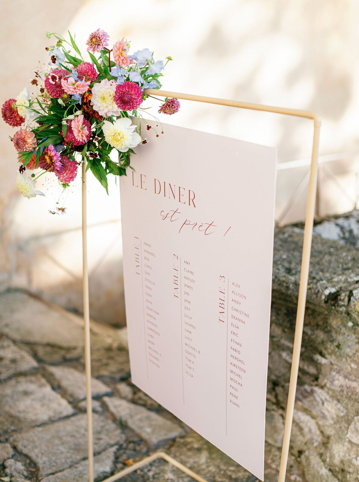 wedding-decor-seating-plan-colourful-florals
