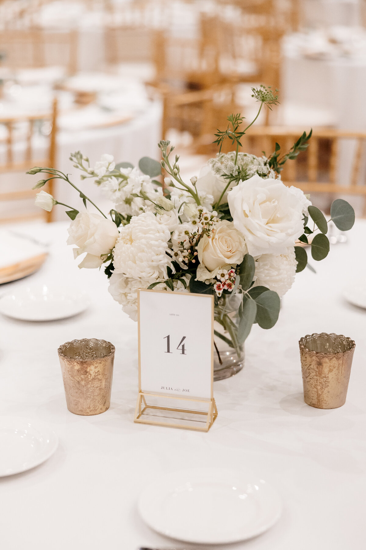 Table number at Reception