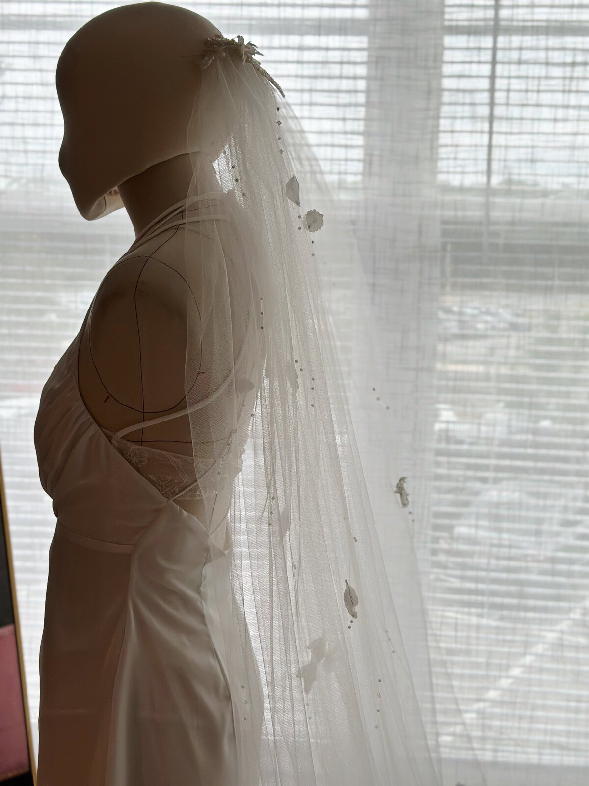 Unique wedding veil transformed from family heirloom
