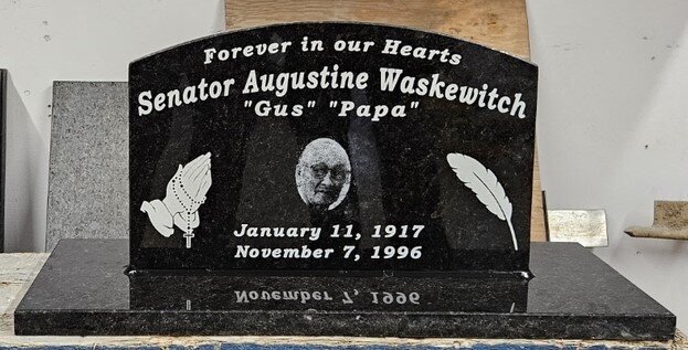 senator custom engraved headstone