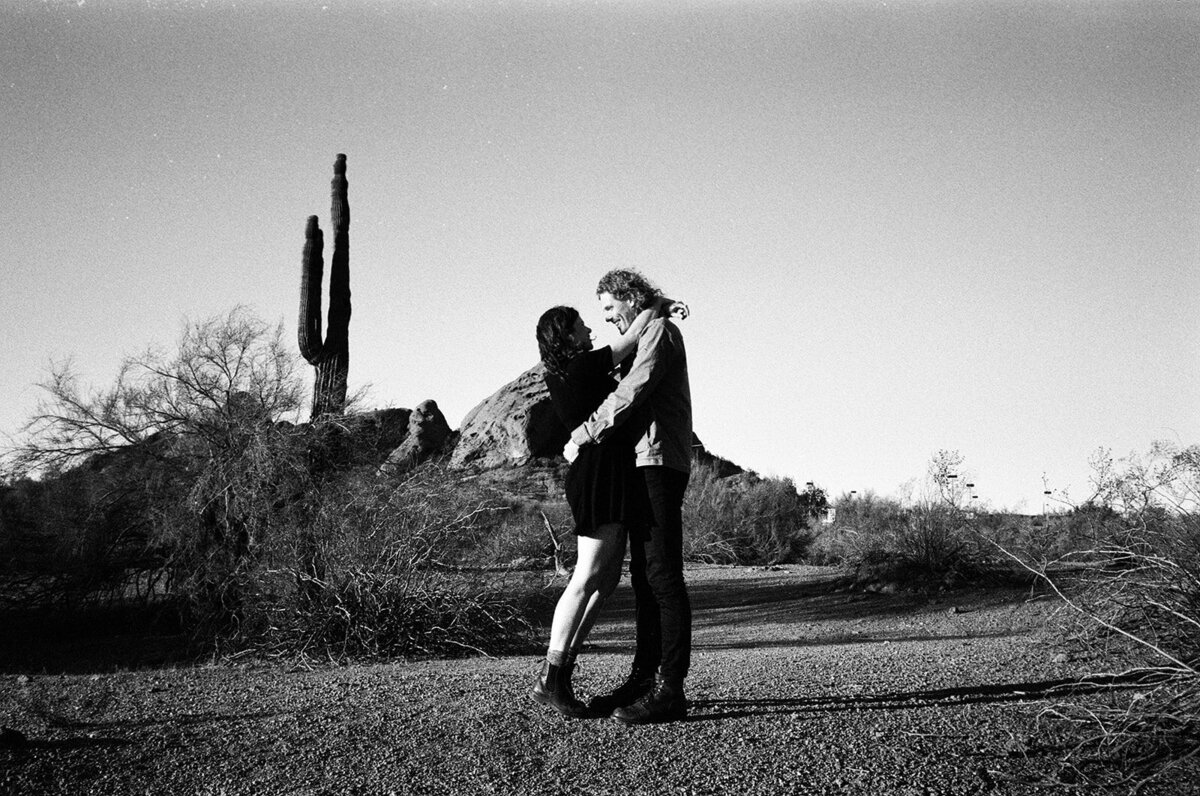 papago park phx engagement photos