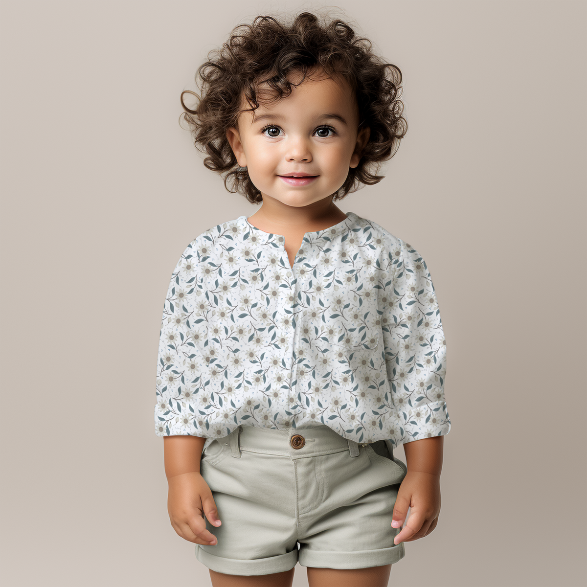 Child's daisy blouse surface pattern design Green Acre Designs