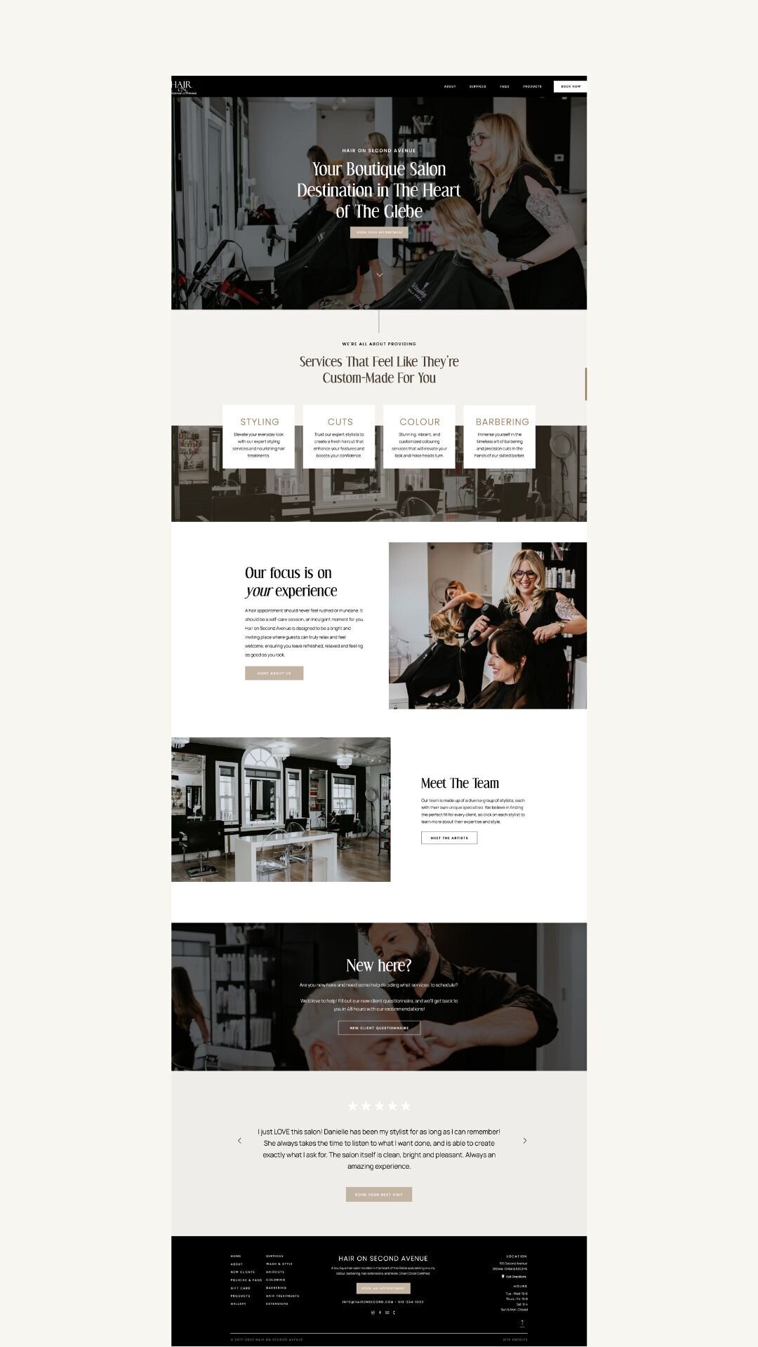 Hair Salon Website Inspiration