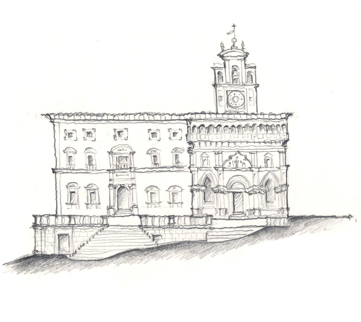 sketch-arezzo-piazza-grande