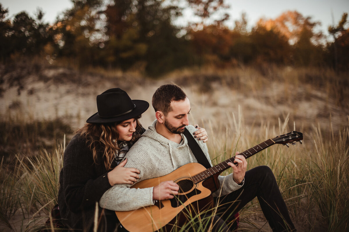 guitar engagement session