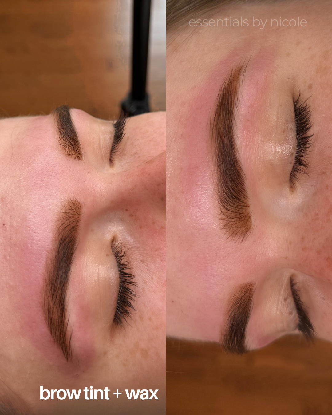 before and after of natural brow tinting west springfield ma