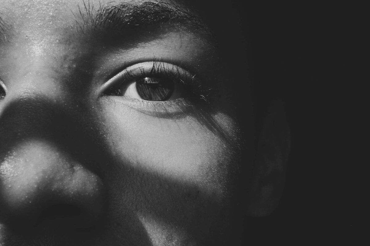 Monochrome Photo of Person