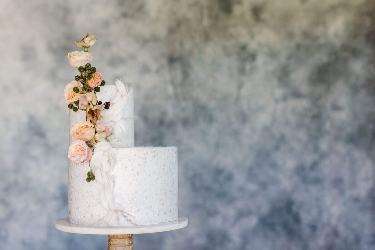 Two tier wedding cake by Vanilla And The Bean