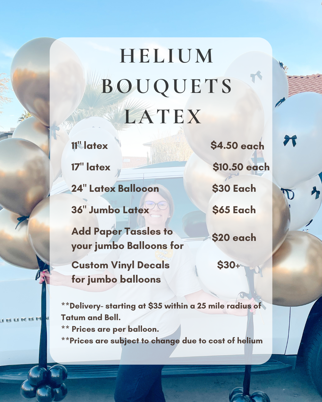 Helium Balloon boquets