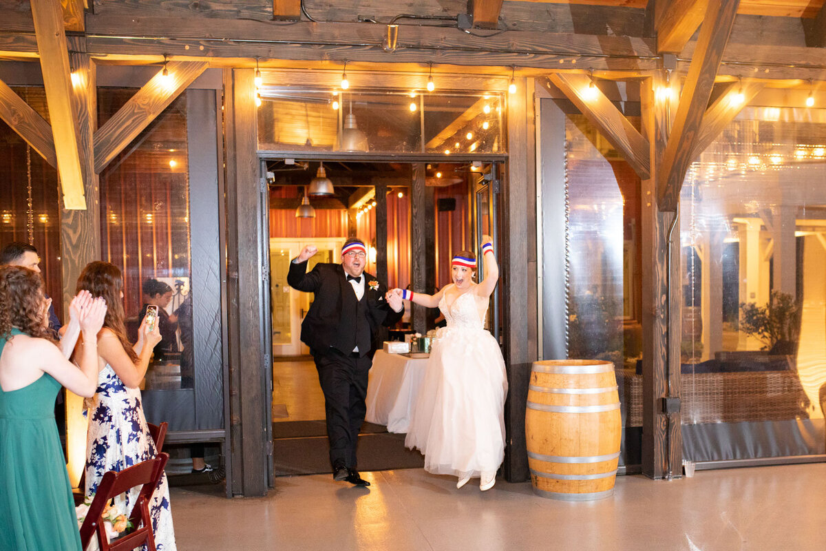 Grand entrance of bride and groom