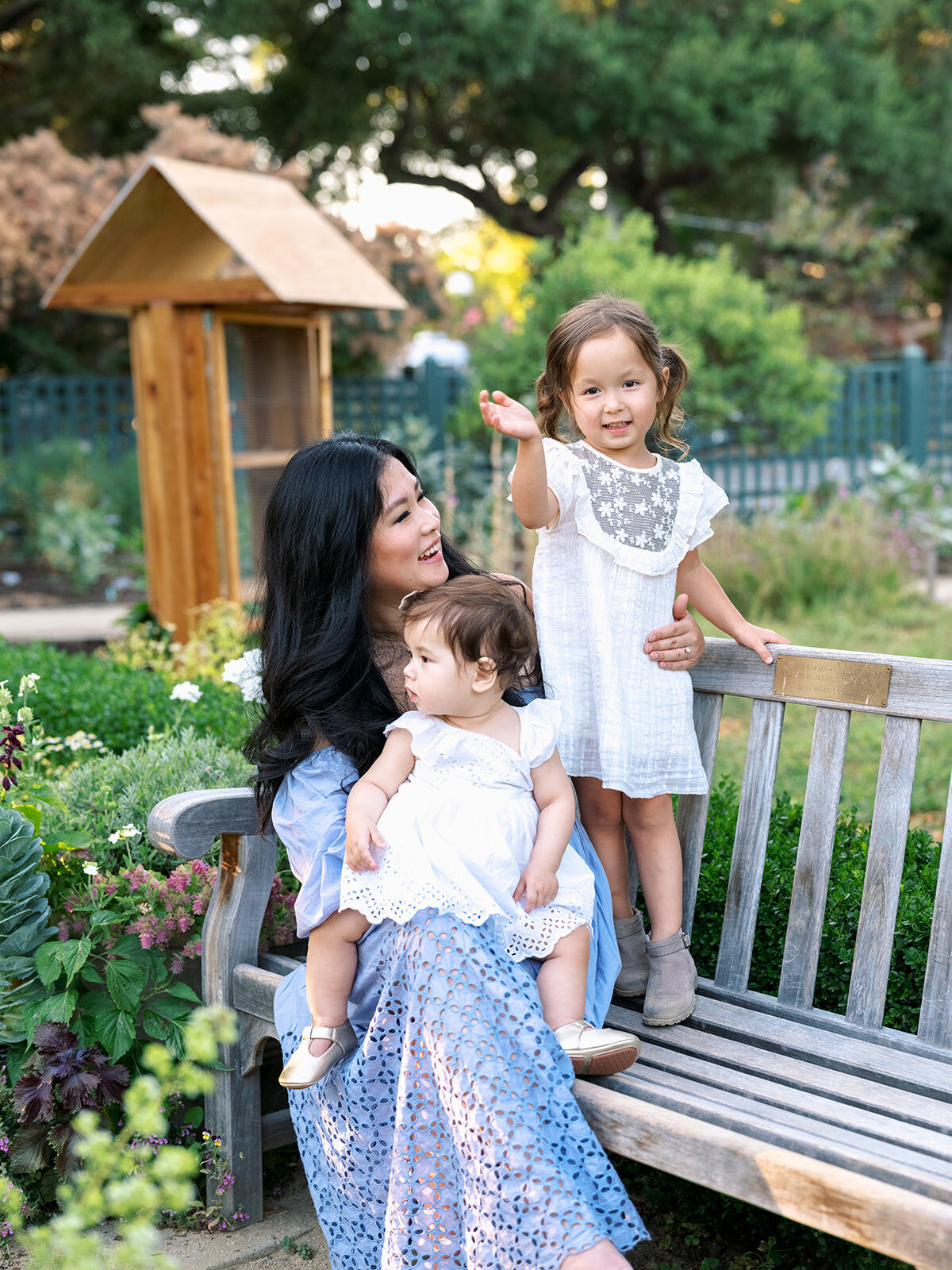 Garden family portraits Palo Alto Gamble Garden Bay Area photographer