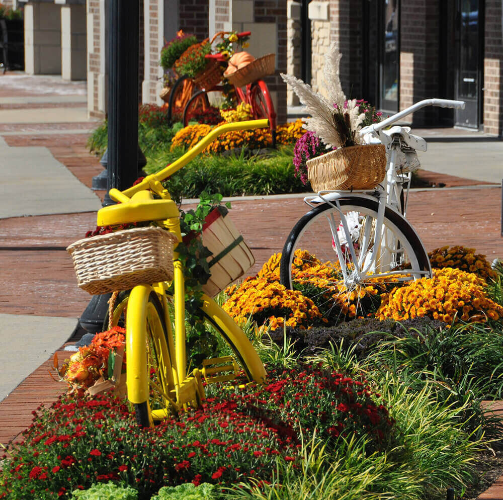 Commercial landscape company project in Kansas City: seasonal flowers showcase