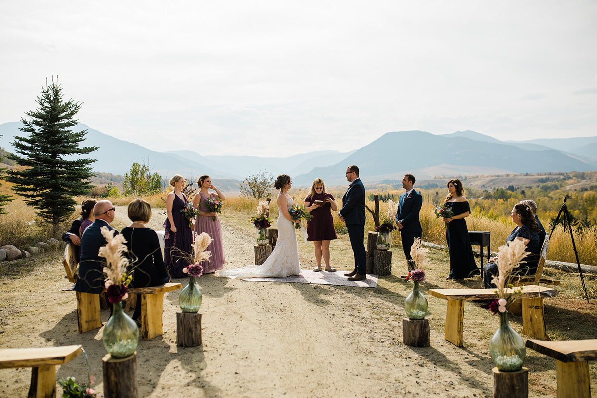 intimate wedding day in red lodge montana