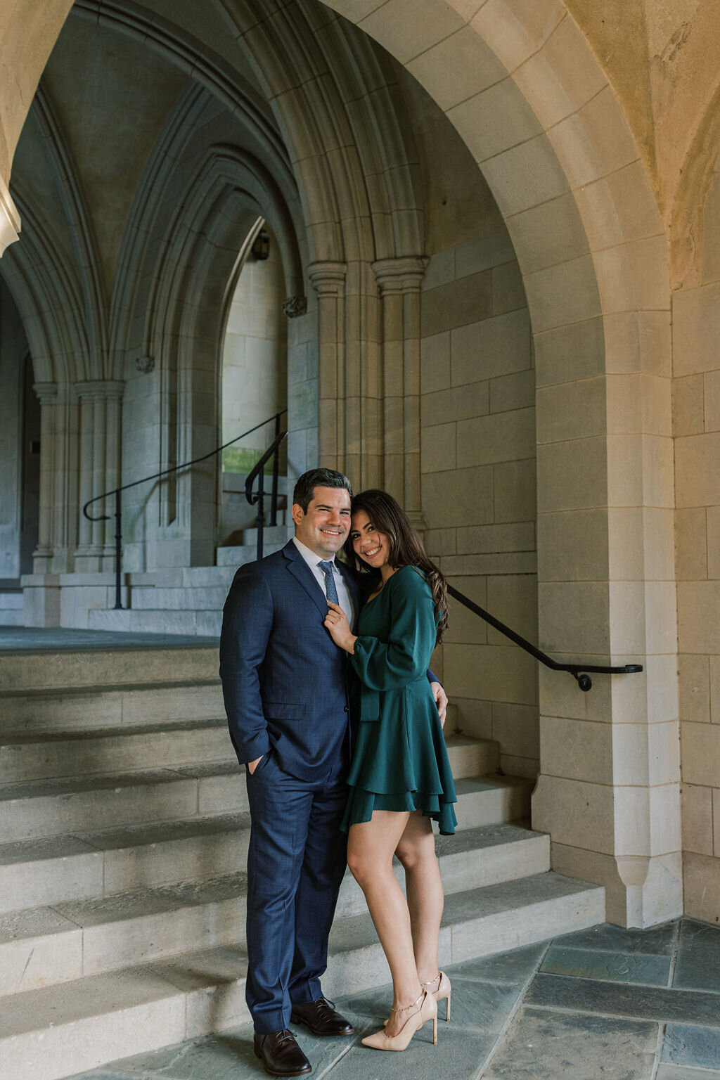 Washington, D.C. National Cathedral Engagement Photos | Adela Antal Photography