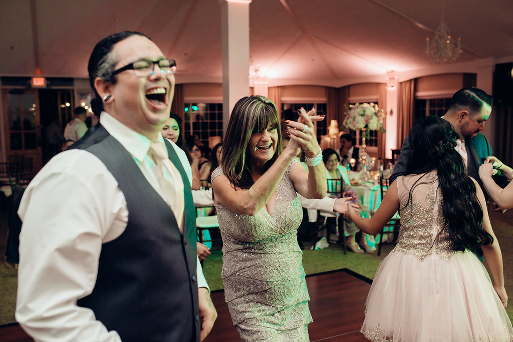 Wedding Photograph Of Visitors Clapping, Dancing And Smiling Los Angeles