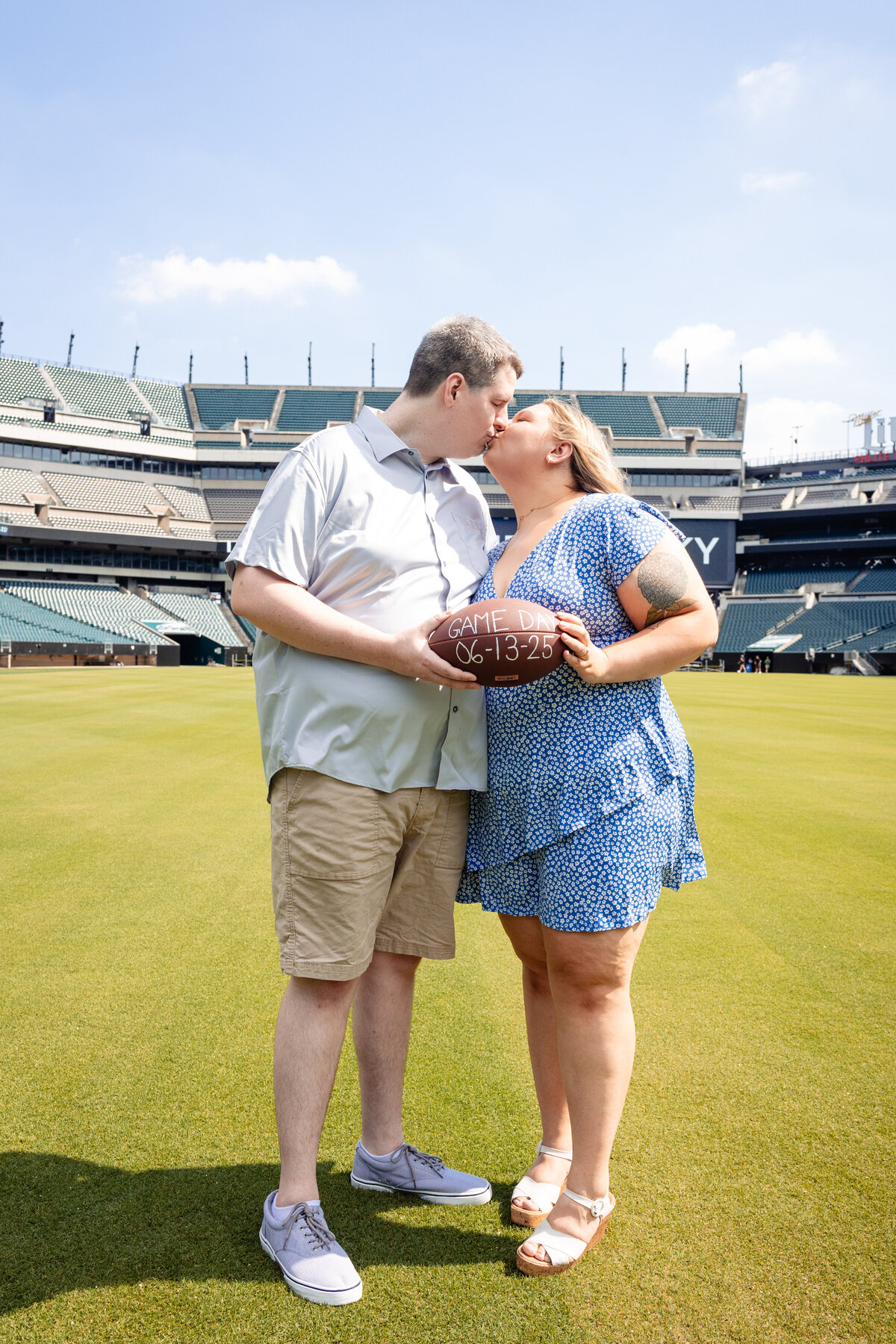 Couple on Football Field