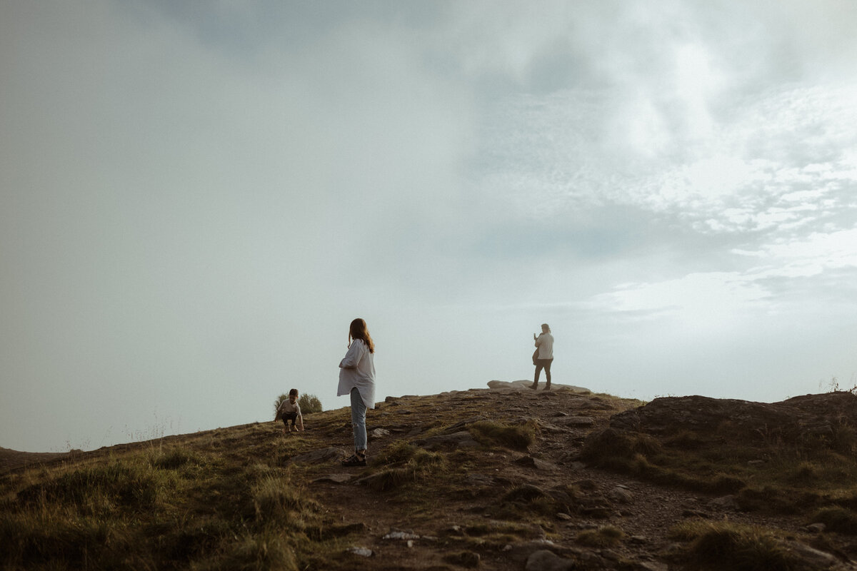 Family in the mountains