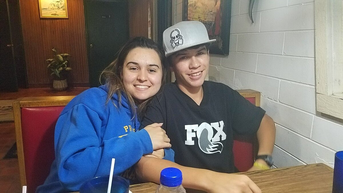 with sister Chez
