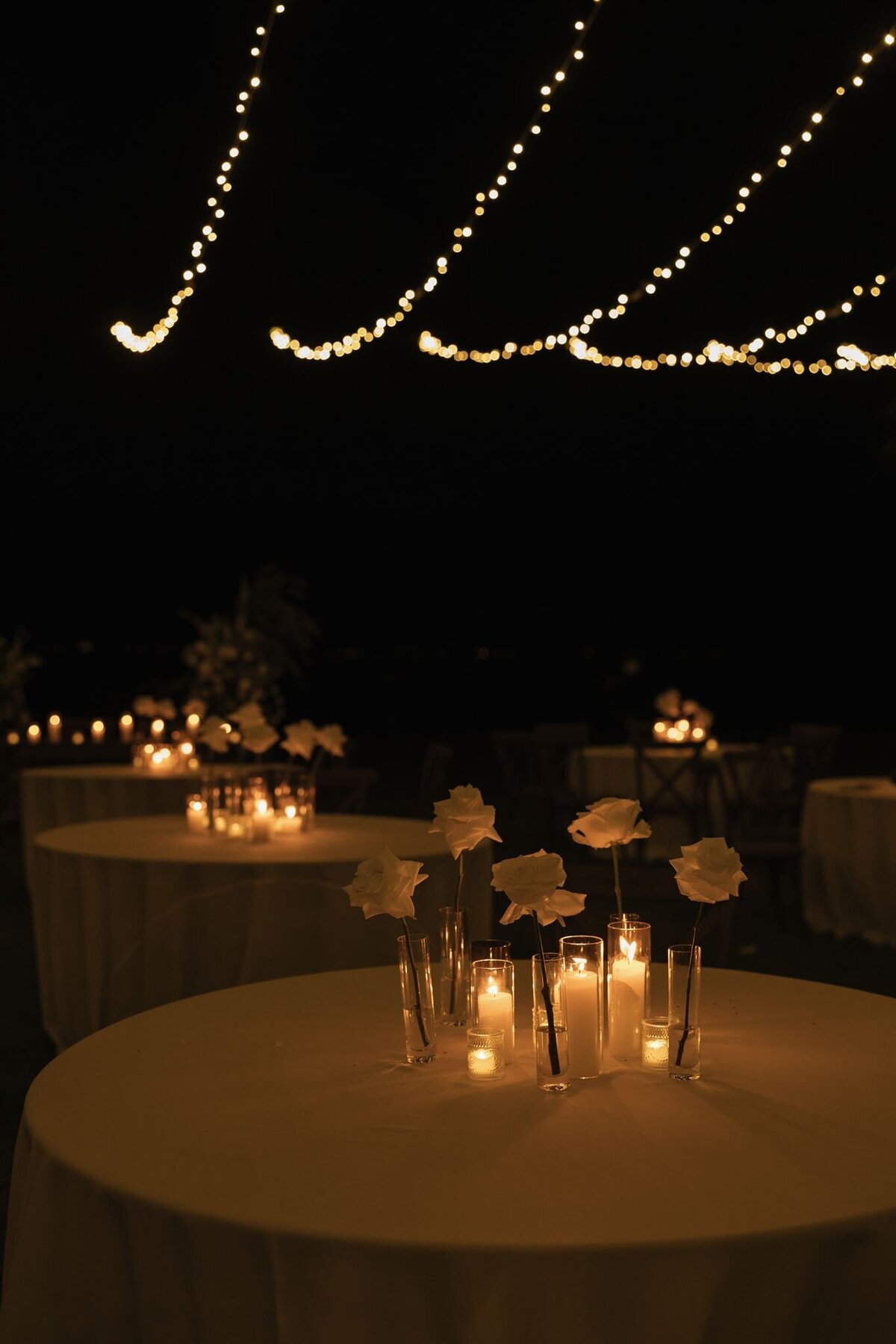 Dark and moody wedding reception at Powel Crosley Estate