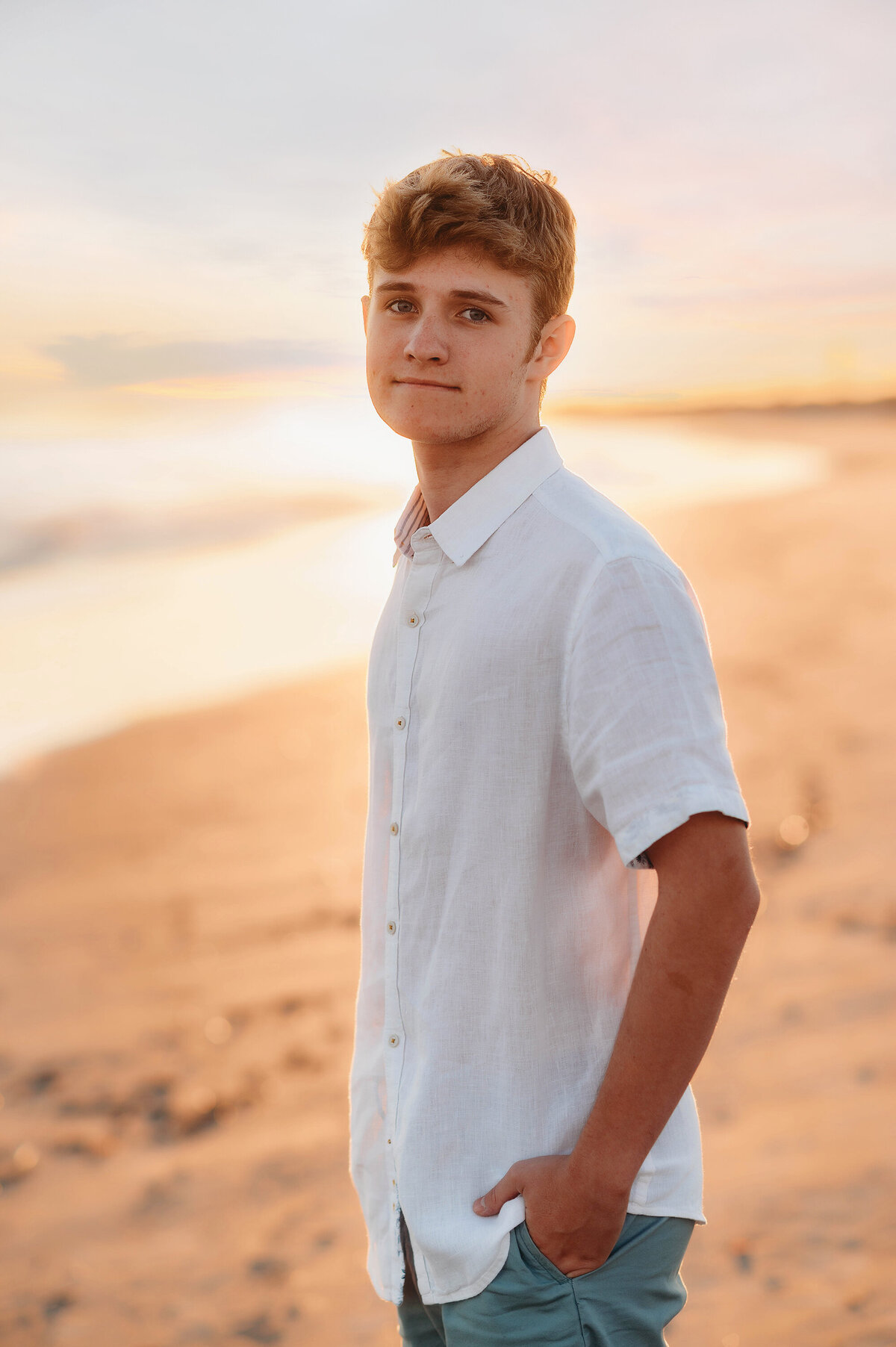 Boy looks at the camera during Family Pictures Isle of Palms.