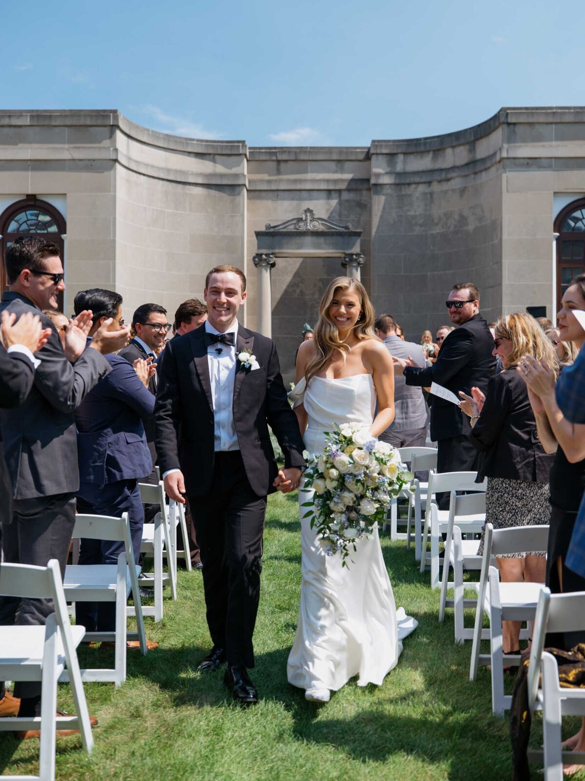 Outdoor ceremony at Hanna Garden at the Cleveland History Center