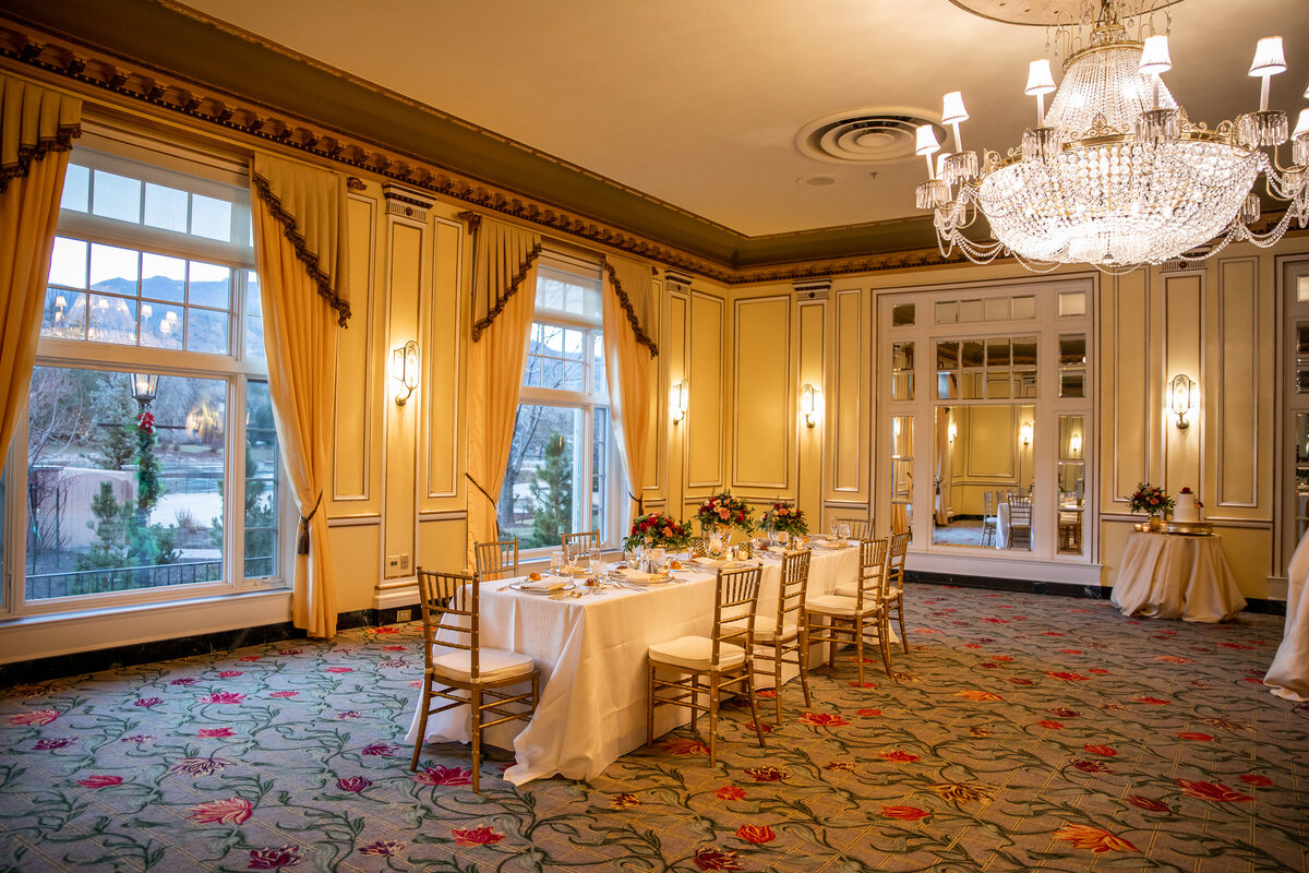 The Crystal Room at the Broadmoor is the perfect setting for intimate and quaint gatherings