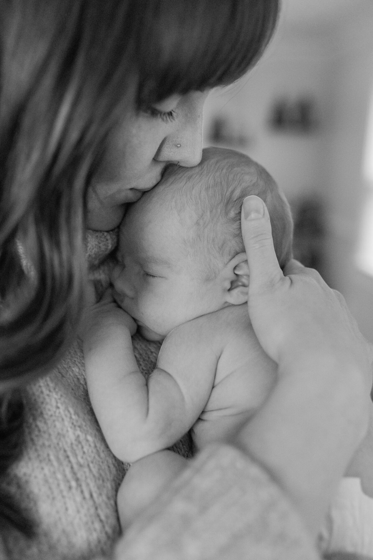 Mother and baby newborn photography in Metro Detroit