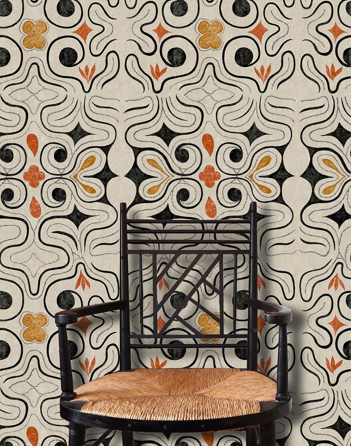 Ainu Elm White + Chinese Chair
