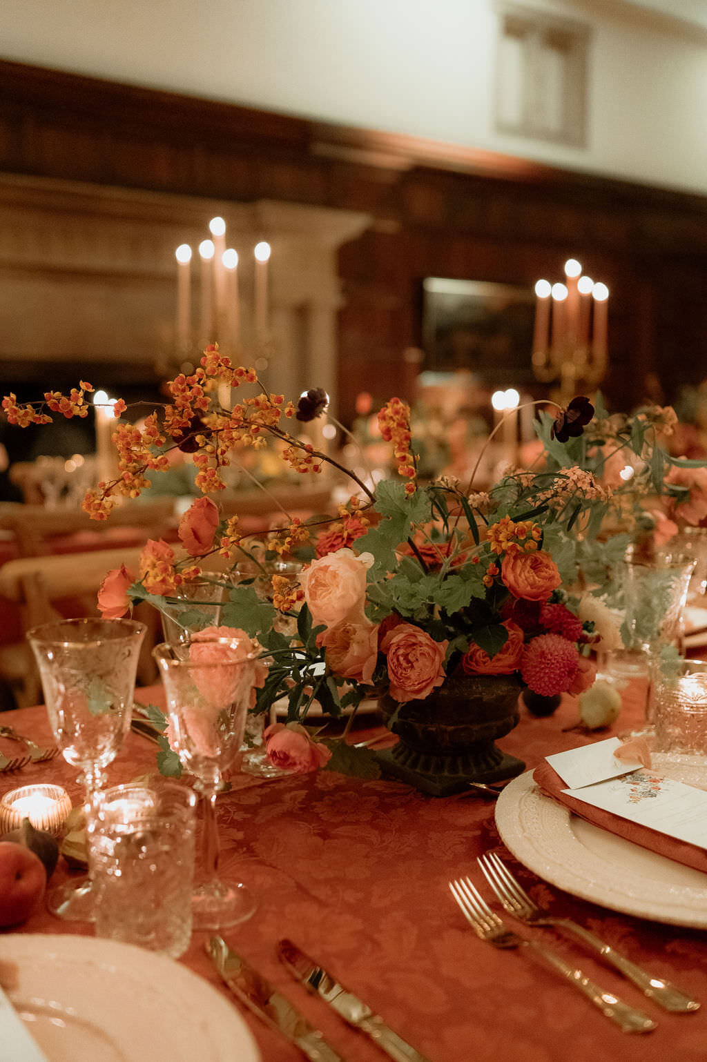 orange wedding flowers