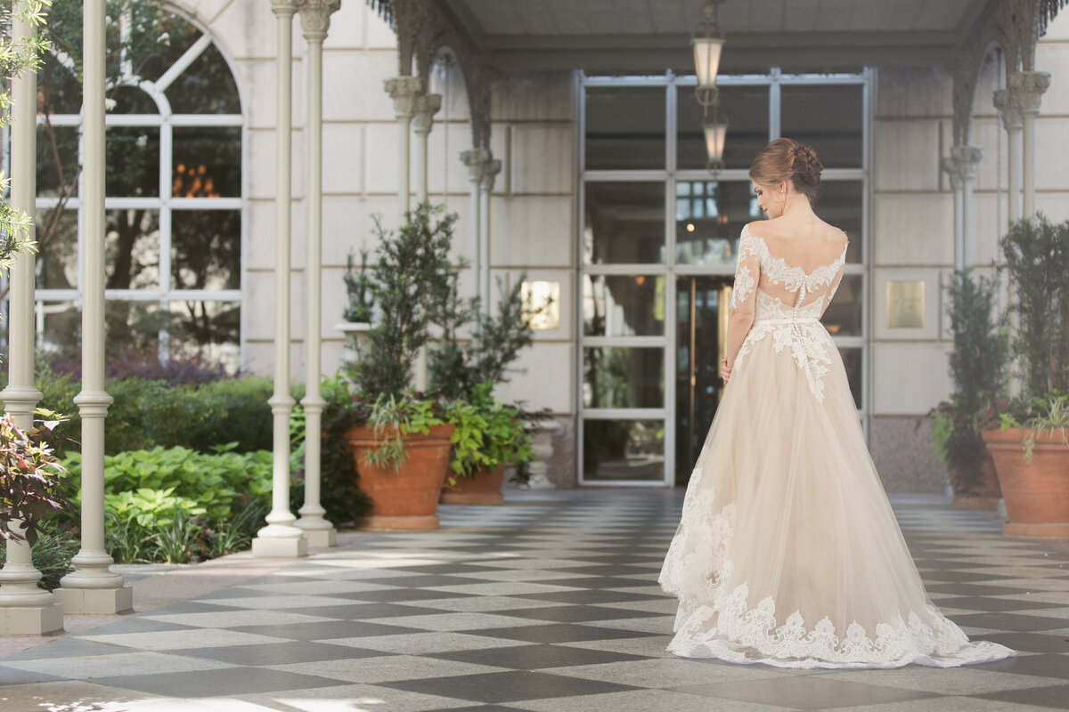 bridal portrait at the crescent