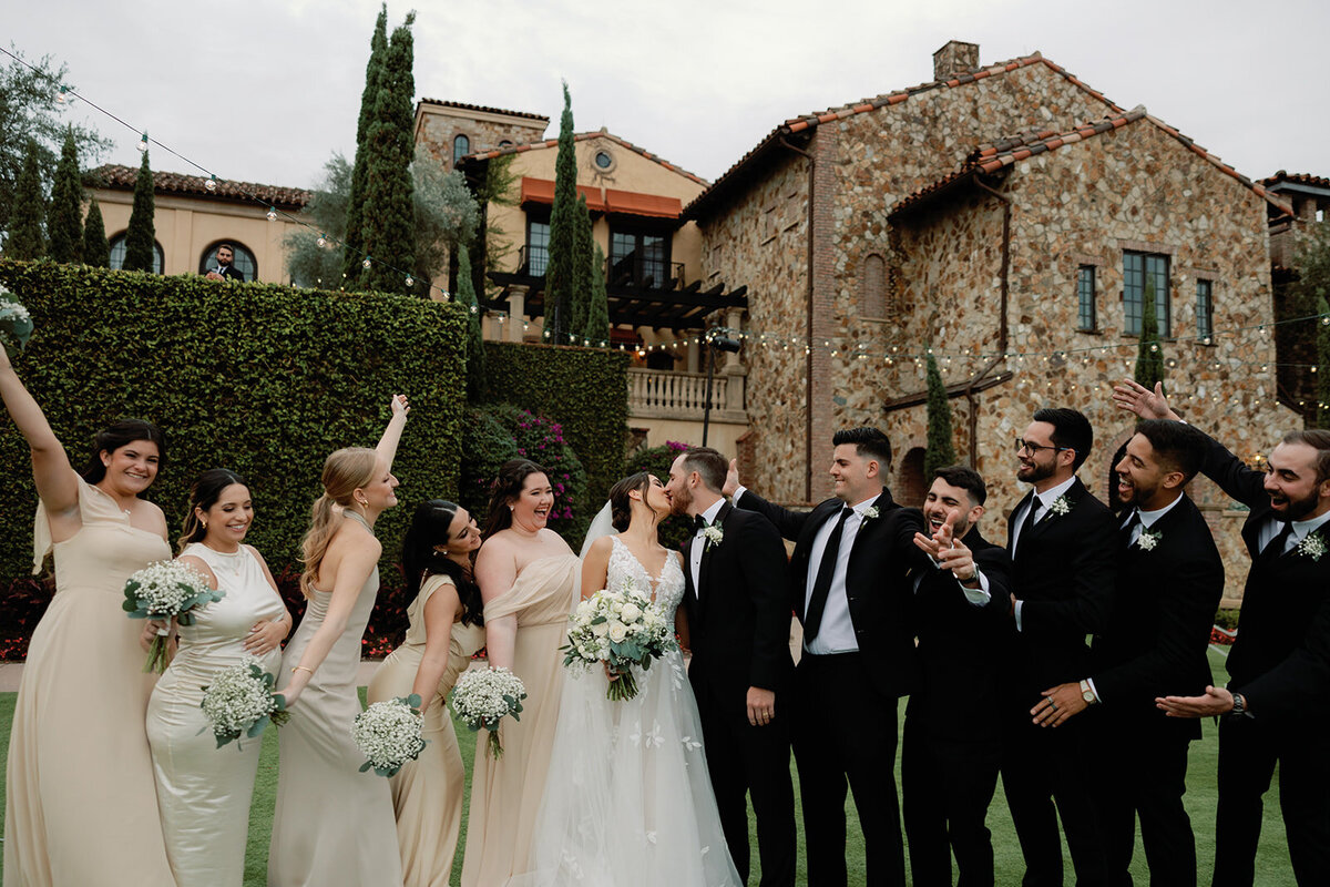 bridal party at bella collina orlando wedding​