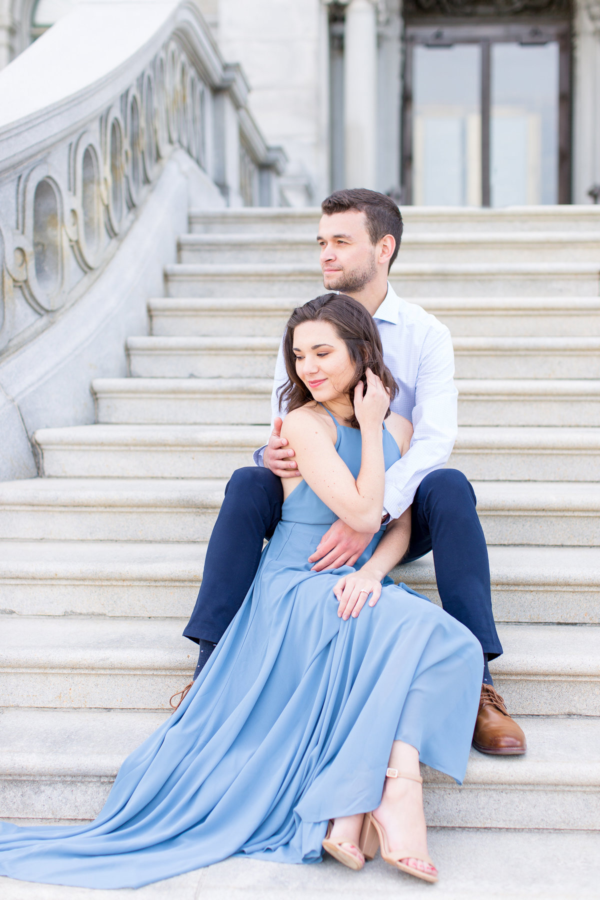 Deanna & Grant | Capital Building Engagement Session | DC Wedding Photographer | Taylor Rose Photography-97