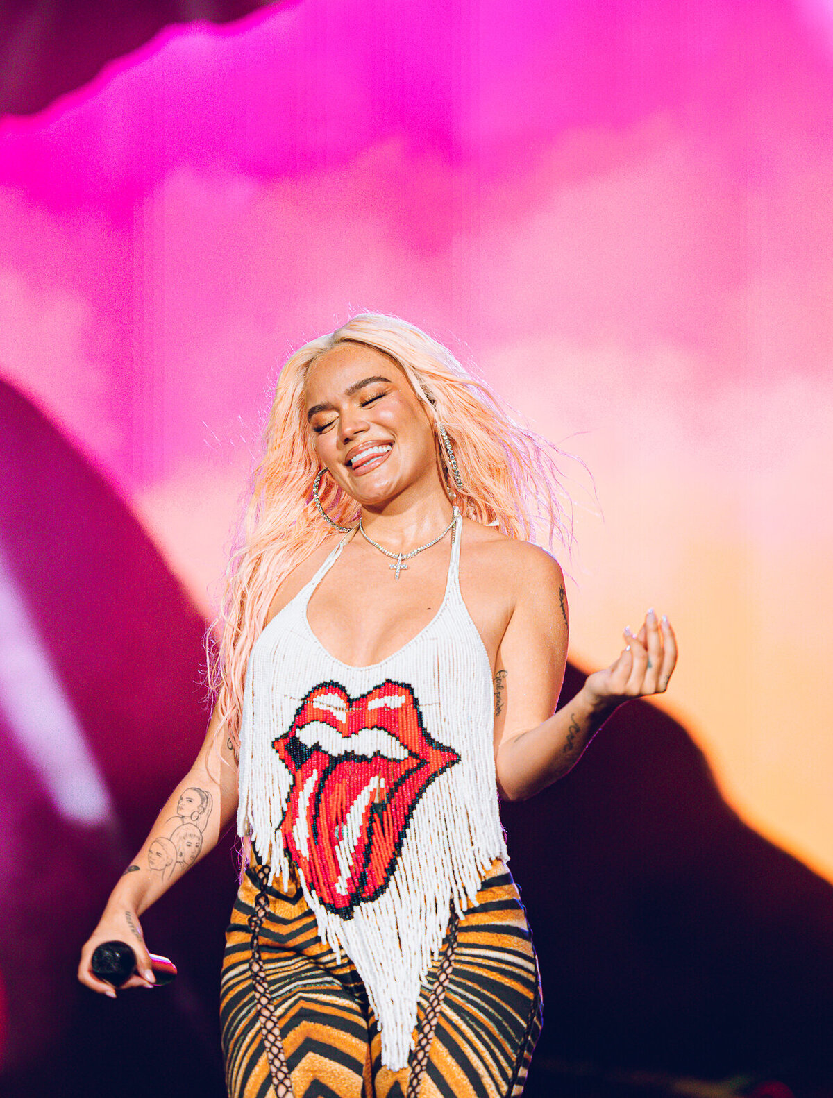Karol G at Lollapalooza for Under the Radar Magazine