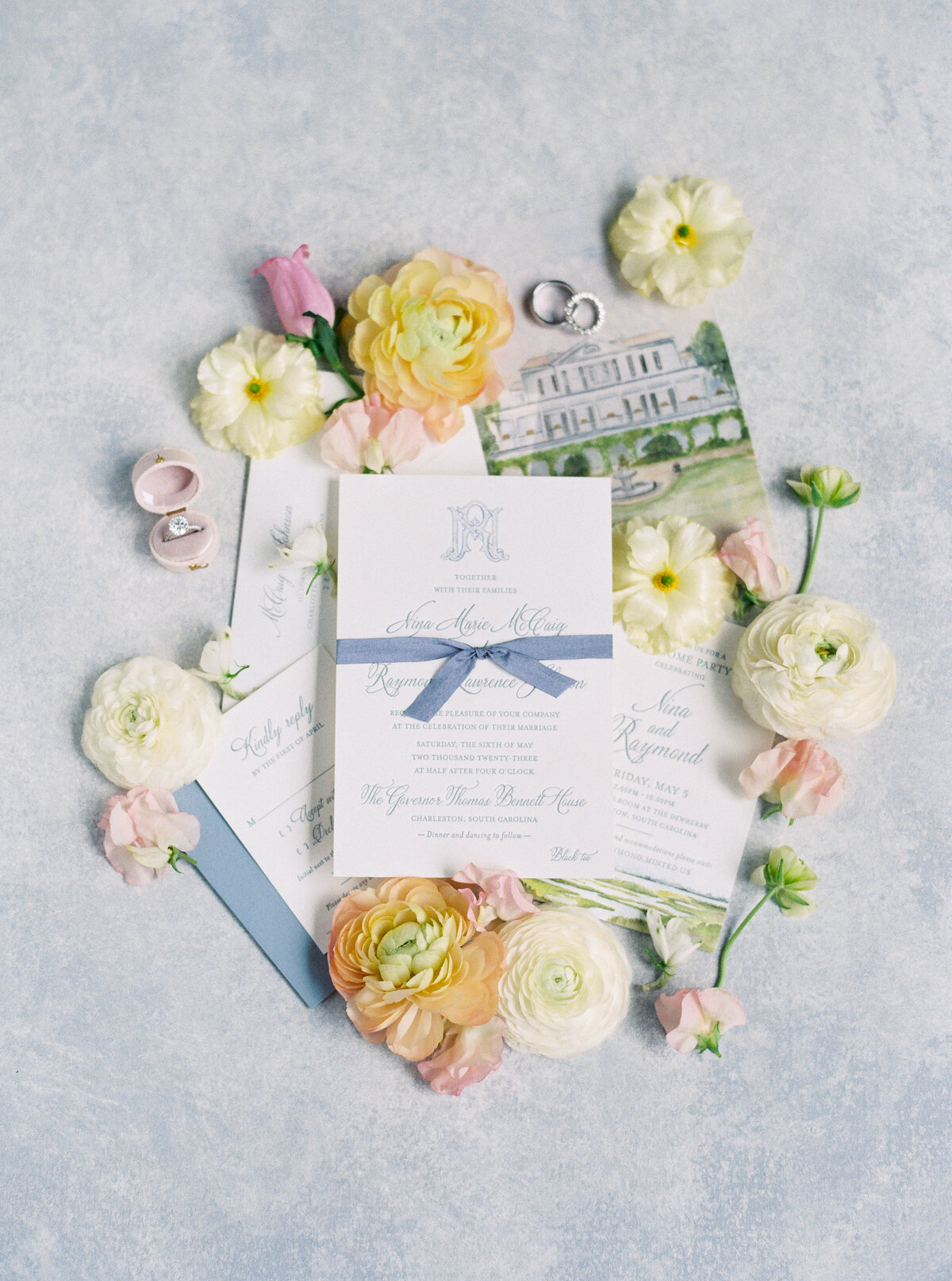 thomas_bennett_house_charleston_wedding_invitation_details_blue_pastel_colors_Wedding_kailee_dimeglio_photography-8